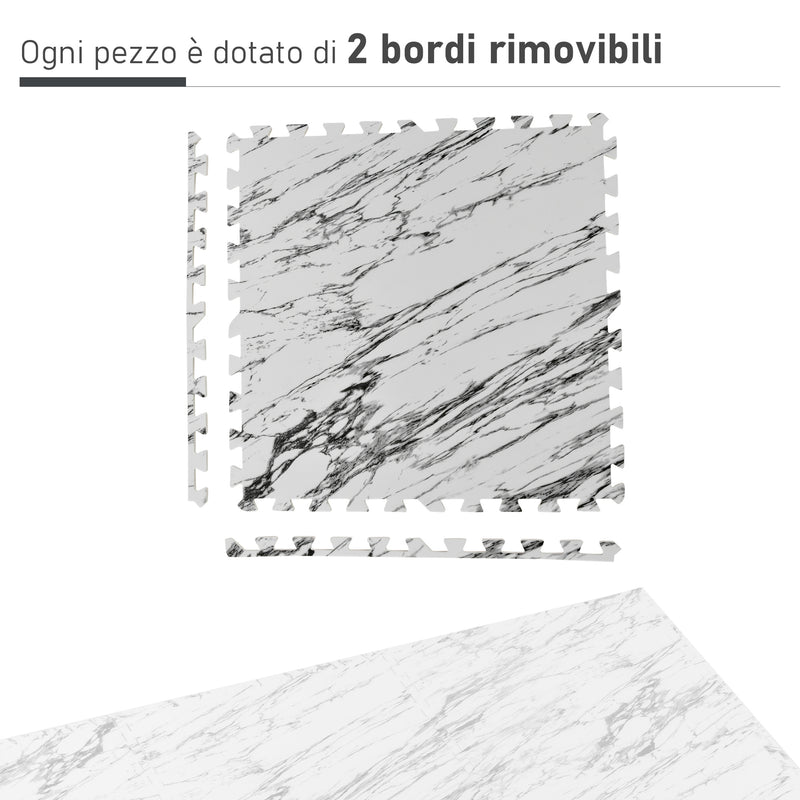 Tappeto Puzzle per Bambini 182,5x182,5 cm in EVA Bianco