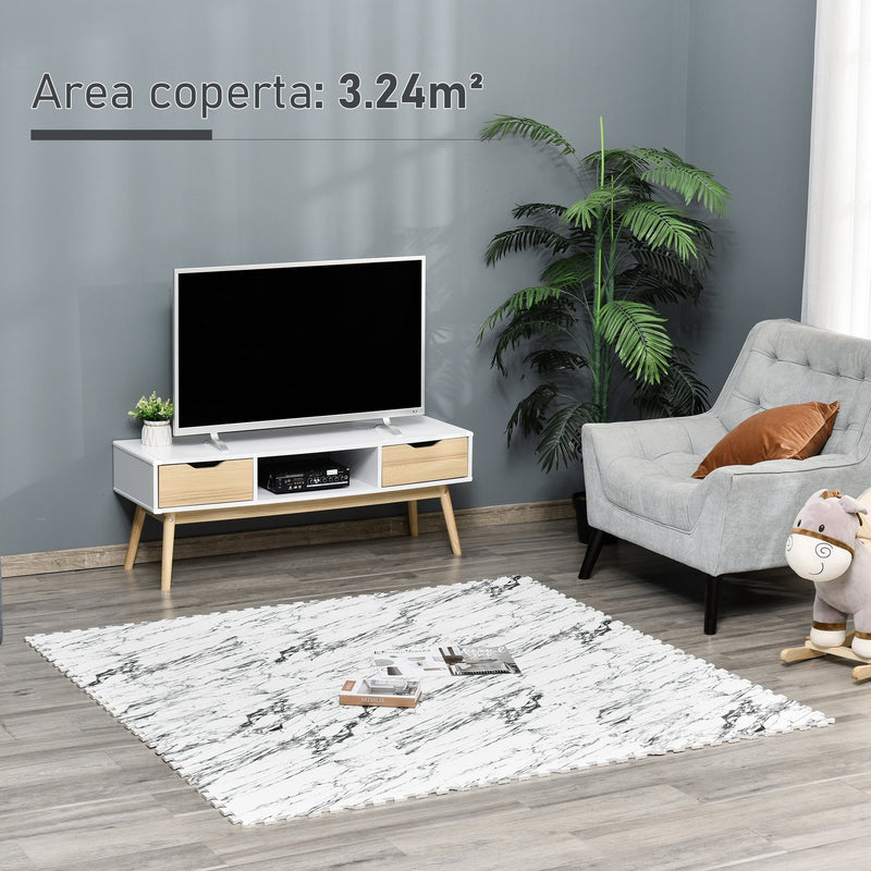 Tappeto Puzzle per Bambini 182,5x182,5 cm in EVA Bianco