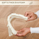 Tappeto Puzzle per Bambini 150x150x1,4 cm in EVA Bianco Grigio