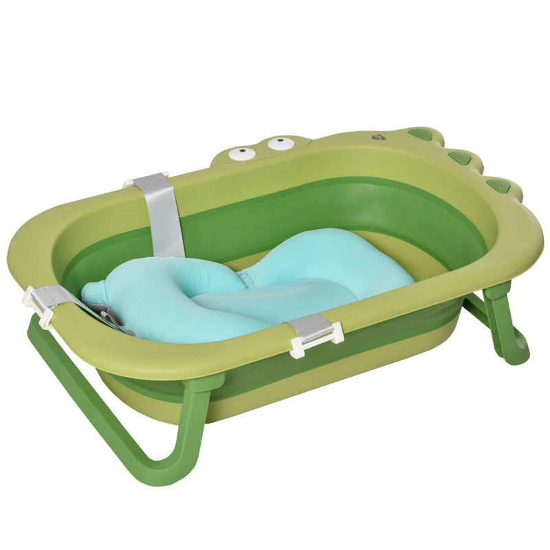 Vaschetta Bagnetto per Bambini 80x53,9x20,8 cm Antiscivolo Pieghevole Verde