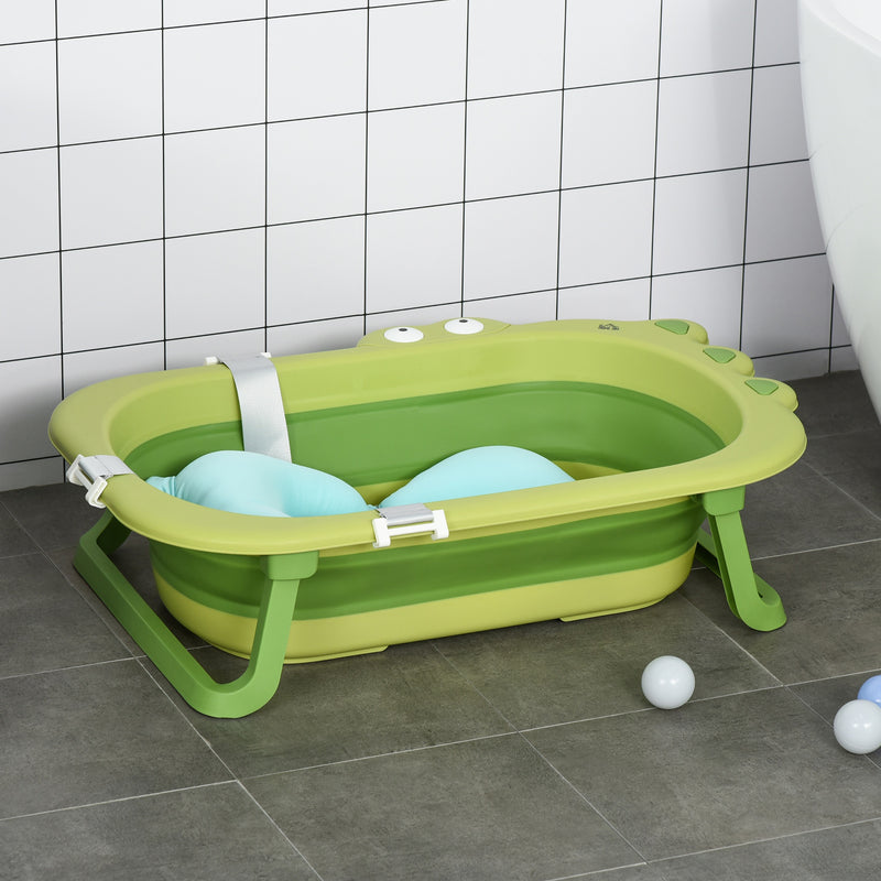 Vaschetta Bagnetto per Bambini 80x53,9x20,8 cm Antiscivolo Pieghevole Verde