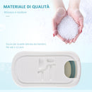 Vaschetta Bagnetto per Bambini 114x60,4x53 cm Antiscivolo Pieghevole Blu Bianco