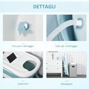 Vaschetta Bagnetto per Bambini 114x60,4x53 cm Antiscivolo Pieghevole Blu Bianco