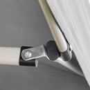 Gazebo Richiudibile Pieghevole 3x3m in Acciaio e PVC Impermeabile Bianco