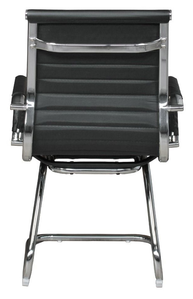 Sedia Poltrona Attesa da Ufficio in Similpelle Itamoby Cantilever Lux V Nera