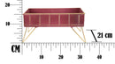 Svuota Tasche Glam Bordeaux 32x21,5x15,5 cm in Ferro Bordeaux e Oro