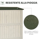 Casetta Box da Giardino 127,5x50x164 cm in Legno di abete Grigio Chiaro