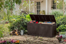 Baule Cassapanca da Esterno 116,7x57x44,7 cm in Resina Effetto Legno Keter Comfy Marrone