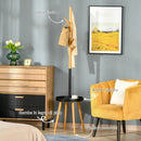 Appendiabiti da Terra 40x40x179 cm con Tavolino Nero e Legno