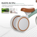 Bicicletta Pedagogica per Bambini 4 Ruote in Lega di Alluminio