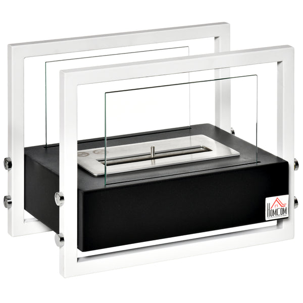 online Tisch Bioethanol Kamin 39,5x25x30 cm Schwarz und Weiß