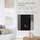 Camino a Bioetanolo da Parete 72x11x72 cm Nero e Argento