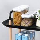 Carrello da Cucina 57,5x36,5x85 cm in Metallo e Plastica Nero e Marrone