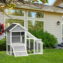 Conigliera da Esterno 140x65x120 cm in Legno Grigia