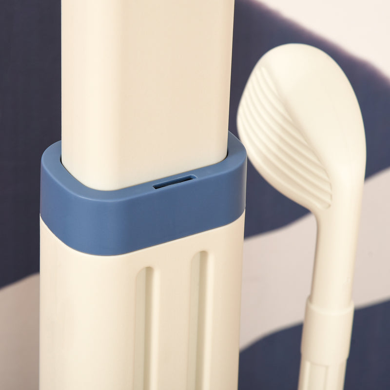 Canestro da Basket e Set Golf per Bambini con Altezza Regolabile Bianco e Blu