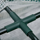 Fioriera per Orto con Serra 121x55x117 cm in Legno e Acciaio