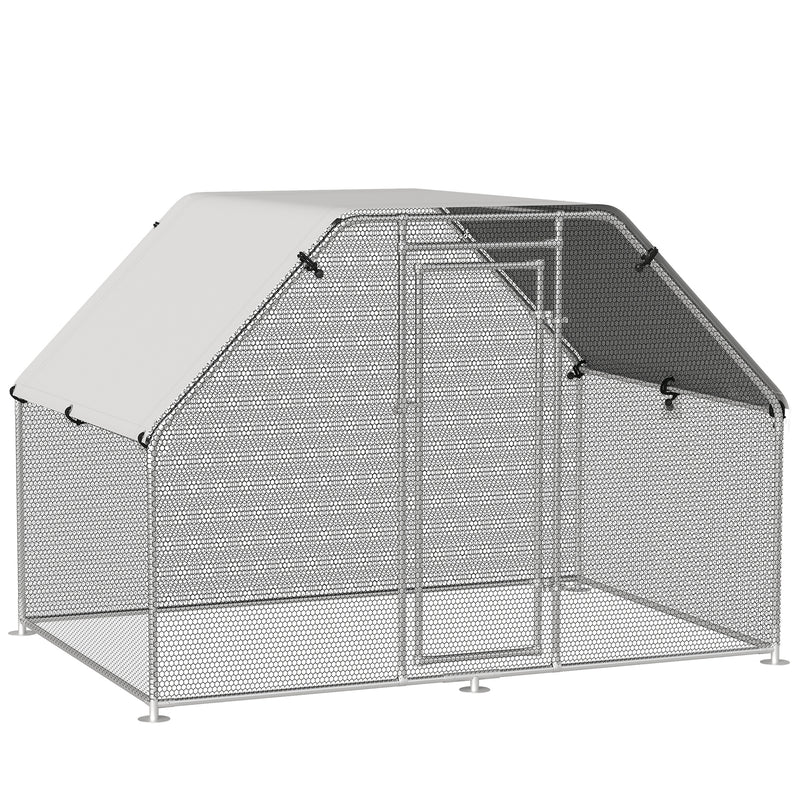 Pollaio Gabbia per Galline da Esterno 280x193,5x195 cm in Metallo