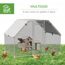 Pollaio Gabbia per Galline da Esterno 280x193,5x195 cm in Metallo