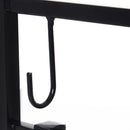 Portalegna per Camino 84x33x76 cm con Accessori in Metallo Nero