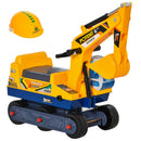 Escavatore Ruspa Cavalcabile 77x26x55 cm per Bambini Giallo