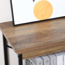 Scaffale 3 Ripiani 80x36x81,3 cm in Legno e Metallo Marrone