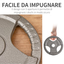 Set di 6 Dischi Pesi per Bilanciere Totale 35 Kg Grigi