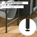 Tavolino 60x28x53 cm con Mensola Rimovibile Bianca