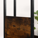 Tavolino da Salotto 55x35x69 cm con Ruote in Metallo e Legno Marrone