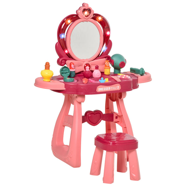Schminkstation Spielzeugspiegel für Kinder mit Spiegel und Zubehör in Pink sconto