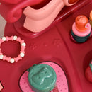 Postazione Trucco Specchiera Giocattolo per Bambini con Specchio e Accessori Rosa