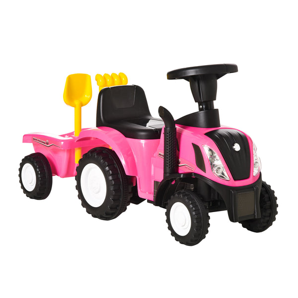 prezzo Aufsitztraktor mit Anhänger 91x29x44 cm für Kinder Rosa