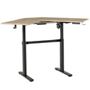 Scrivania da Ufficio Angolare 167x107x72-122 cm in Alluminio e MDF Legno