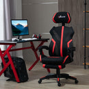 Sedia da Gaming Ergonomica 65x65x119-129 cm in Similpelle Nera
