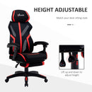 Sedia da Gaming Ergonomica 65x65x119-129 cm in Similpelle Nera