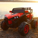 Macchina Elettrica per Bambini 2 Posti 12V Kidfun Fuoristrada 4x4 Rosso