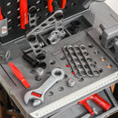 Banco di Lavoro con 50 Attrezzi per Bambini Nero e Grigio