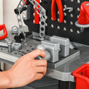 Banco di Lavoro con 50 Attrezzi per Bambini Nero e Grigio