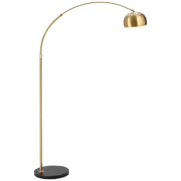 acquista Arc Stehlampe 30x100x167 cm E27 Lampenschirm in Gold und schwarzem Metall
