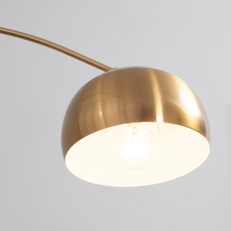 Lampada da Terra ad Arco 30x100x167 cm E27 Paralume in Metallo Oro e Nero