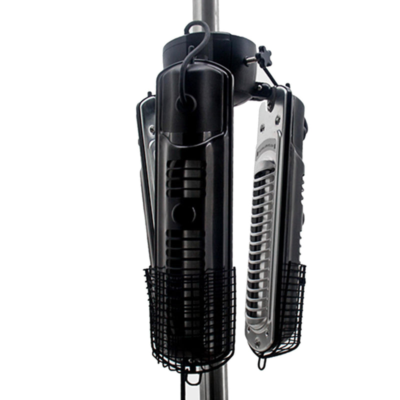 Stufa Alogena 3 Livelli per Ombrellone 100x100x8,5 cm 2000W Bracci Pieghevoli Nera