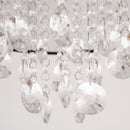 Lampadario Moderno a Gocce Ø40x33 cm E14 40W Paralume in Tessuto Argento