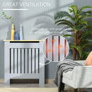 Copritermosifone 78x19x83 cm in MDF e Legno Truciolare Grigio