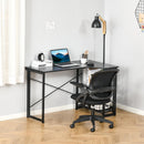 Scrivania da Ufficio Angolare 120x72,5x76,5 cm in MDF e Metallo Nero