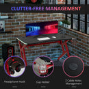 Scrivania da Gaming 120x60x74,5 cm in Truciolare e Acciaio Nero