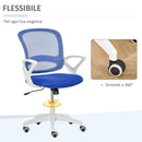 Sedia Poltrona Operativa da Ufficio in Tessuto a Rete Blu