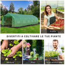 Serra da Giardino a Tunnel 800x300x200 cm  in Acciaio e Polietilene Verde