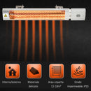 Stufa Elettrica da Parete per Esterno 67,5x10,5x7 cm 2000W Grigia