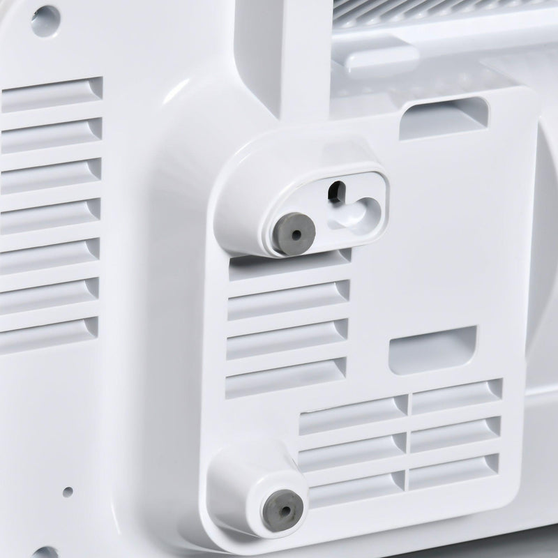 Stufa Elettrica da Parete 56x18,5x11,5 cm con Telecomando Bianco