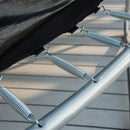 Trampolino Tappeto Elastico Ø370x275 cm in Acciaio con Rete e Bordo Imbottito Blu e Nero