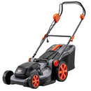 Tagliaerba Elettrico 1800W con Sacco da 50L Manico Regolabile 6 Altezza di Taglio Grigio Chiaro      